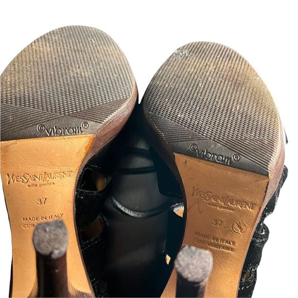 YSL Tom Ford Gladiators Heels Velvet Iconic Lace - Picture 10 of 15